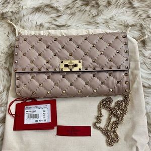 VALENTINO ROCKSTUD SPIKE NAPPA LEATHER CROSSBODY
